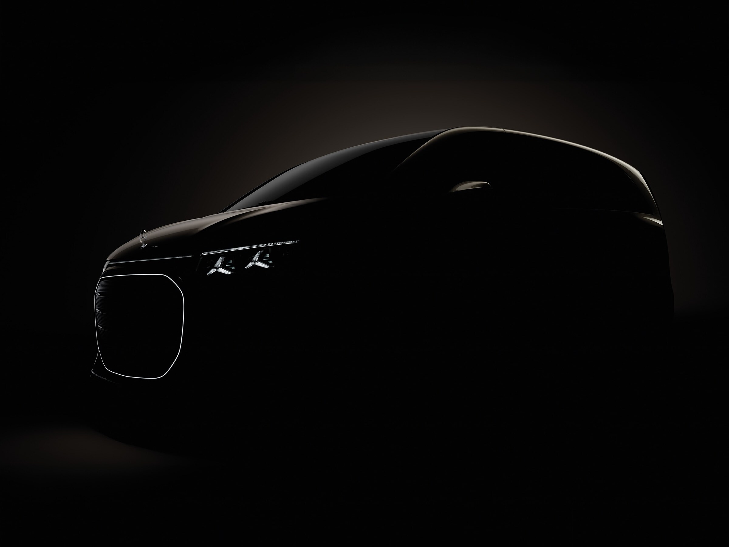 Prezentarea noului Mercedes-Benz VLE cu faruri iluminate
