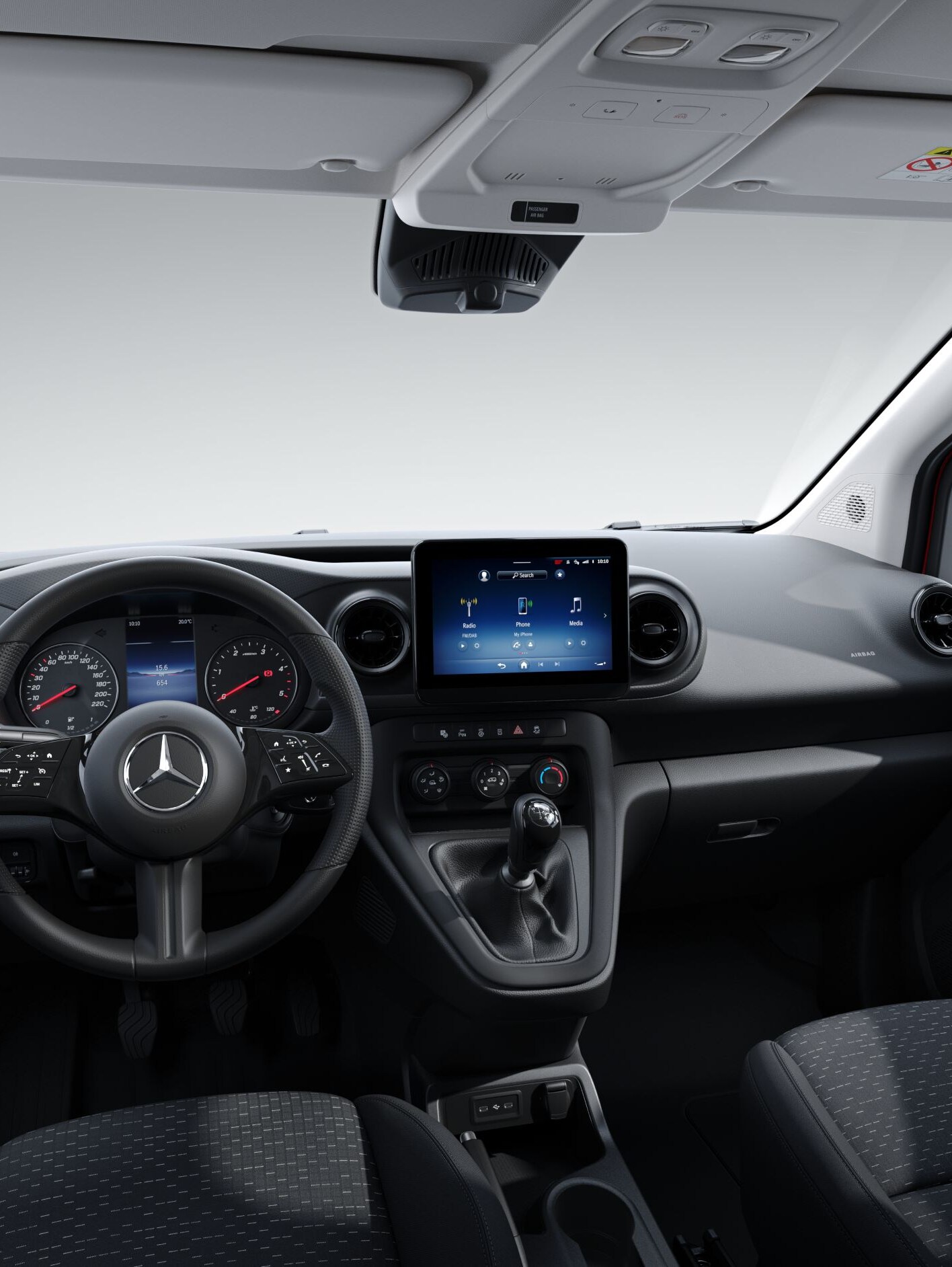 Operarea touchscreen-ului sistemului multimedia MBUX.