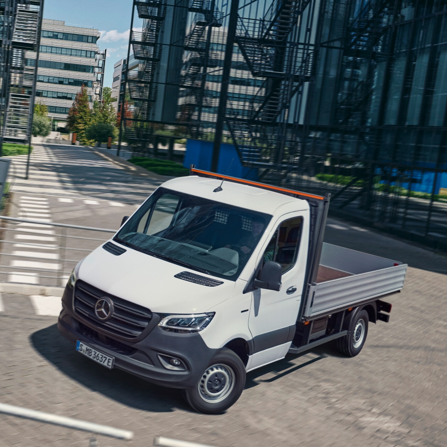 Modelul Mercedes-Benz eSprinter șasiu.