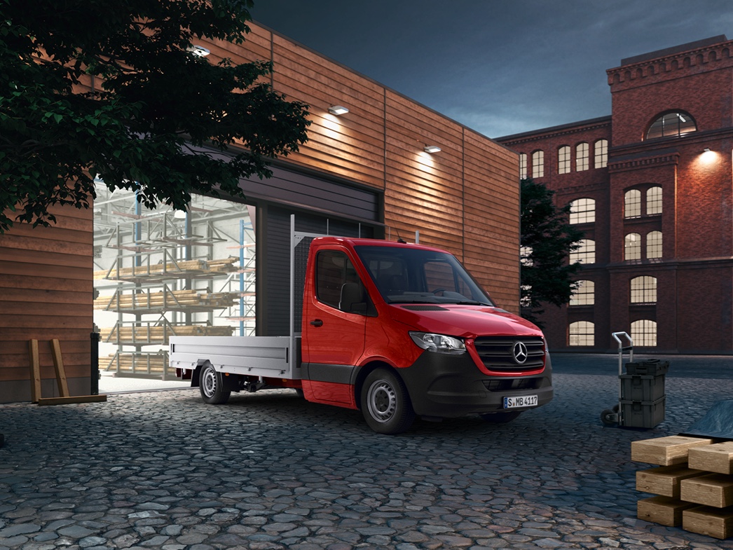 Test Drive | Sprinter șasiu cu platformă | Mercedes-Benz Vans Programează acum un test drive și experimentează elementele esențiale ale modelului Sprinter șasiu.