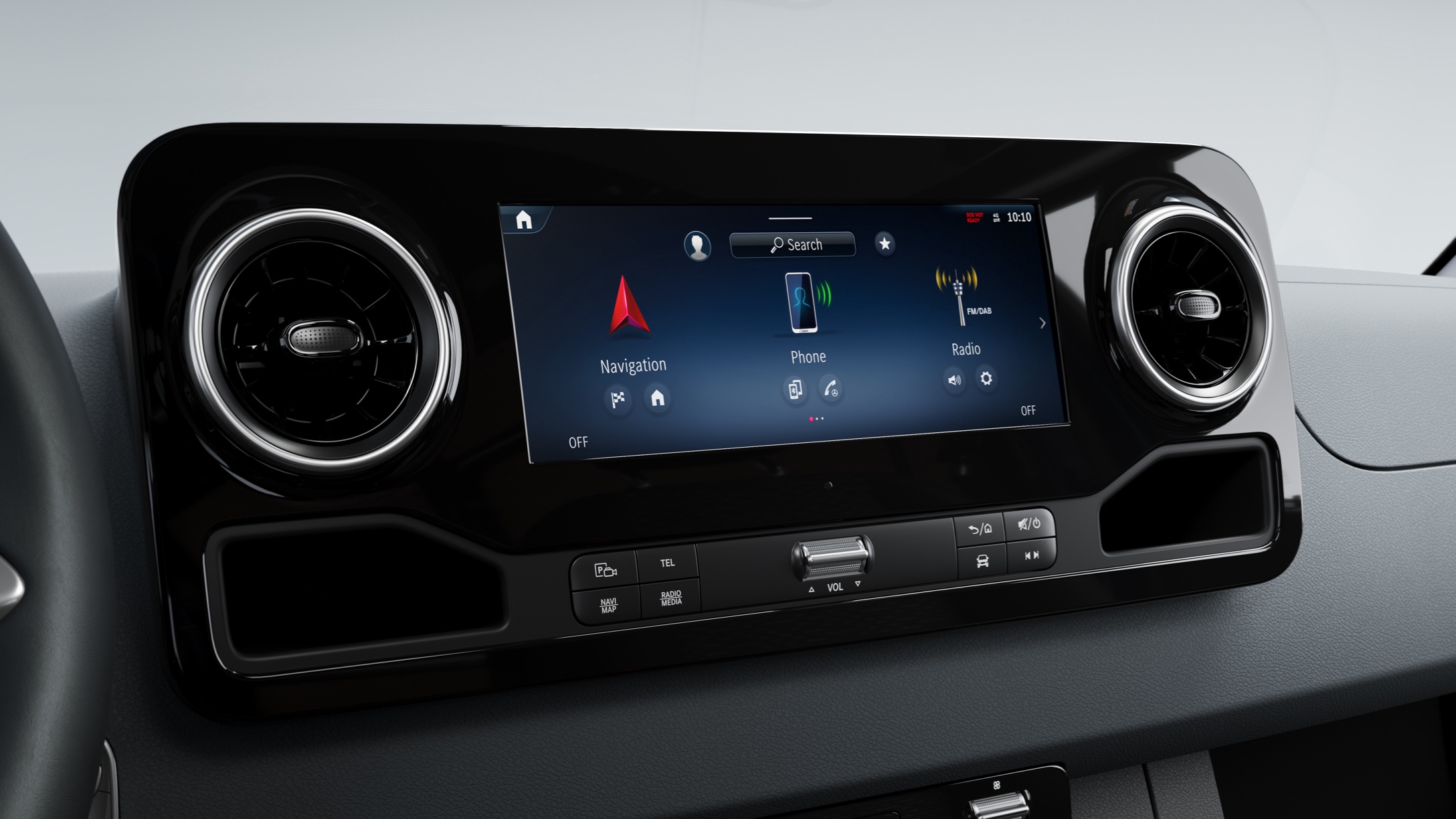 Caracteristicile autovehiculului | Sprinter | Mercedes-Benz Sistemul multimedia MBUX pentru modelul Mercedes-Benz Sprinter.