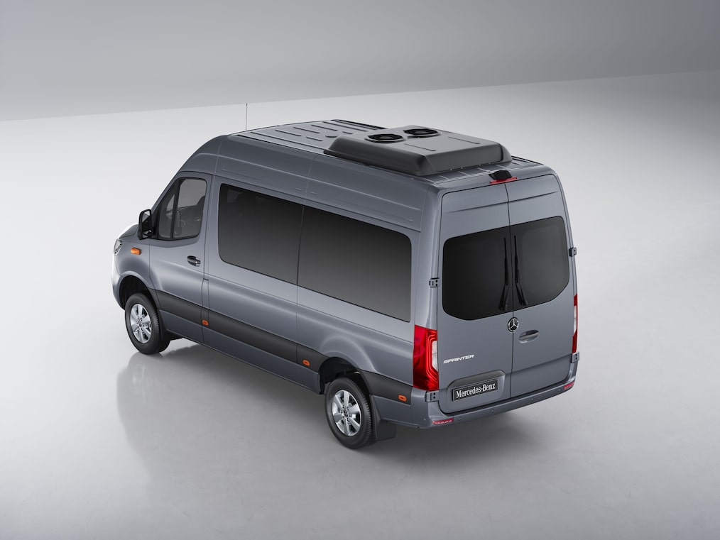 Mercedes-Benz Sprinter Tourer cu tracțiune integrală 4x4 cu cuplu la cerere.