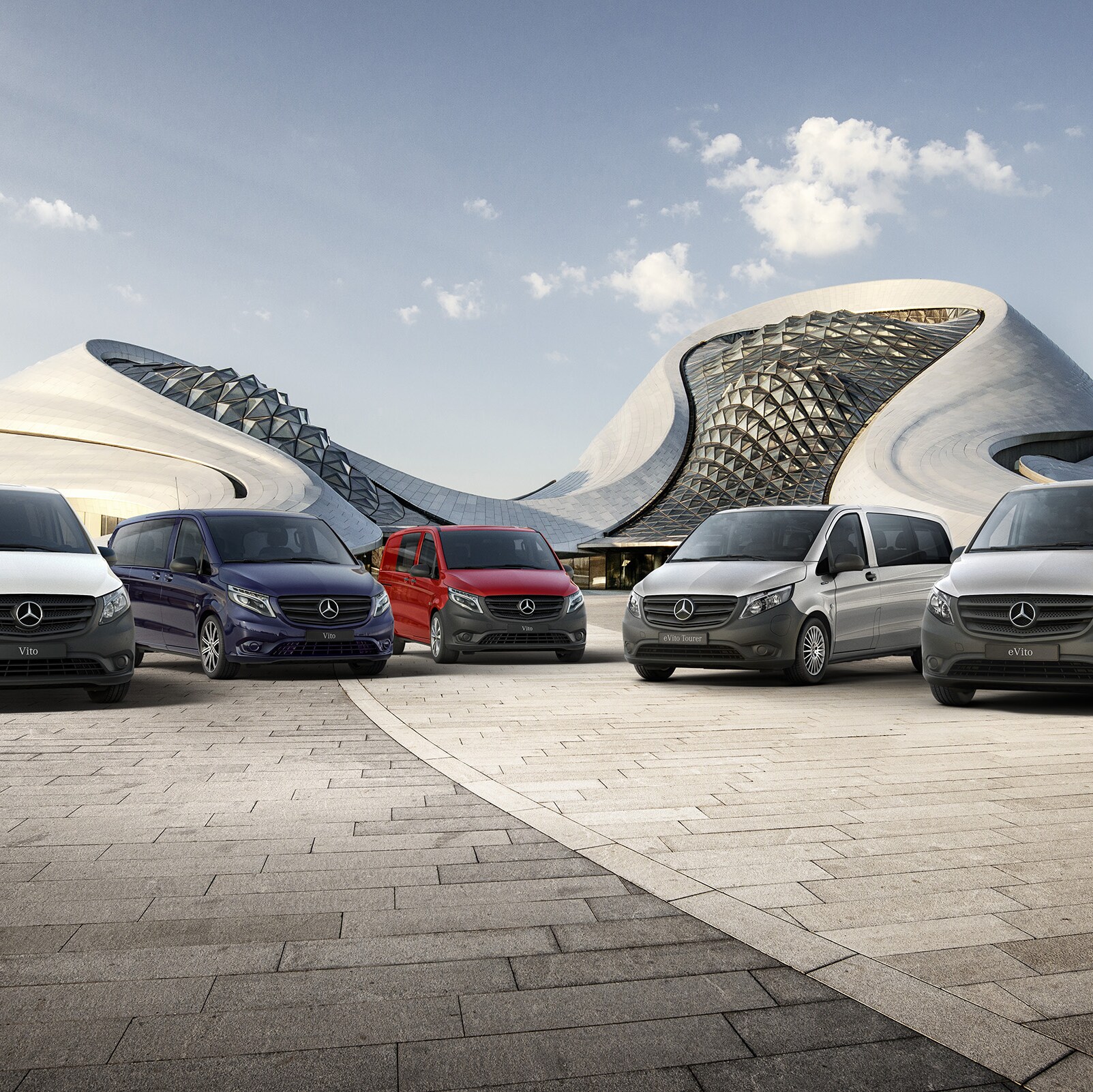 Mercedes-Benz eVito furgon, Vito furgon, Vito Mixto, eVito Tourer și Vito Tourer