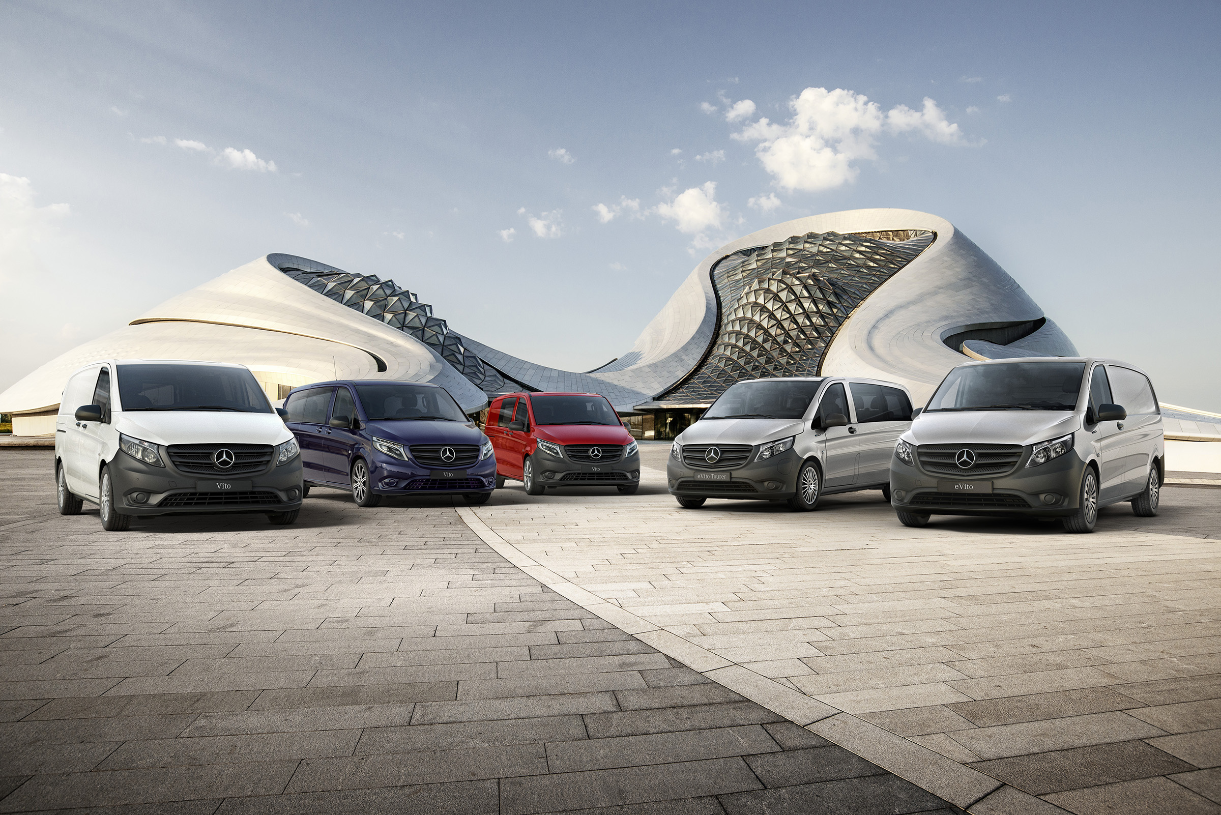 Gama Vito | Toate modelele Vito | Mercedes-Benz Vans Mercedes-Benz eVito furgon, Vito furgon, Vito Mixto, eVito Tourer și Vito Tourer
