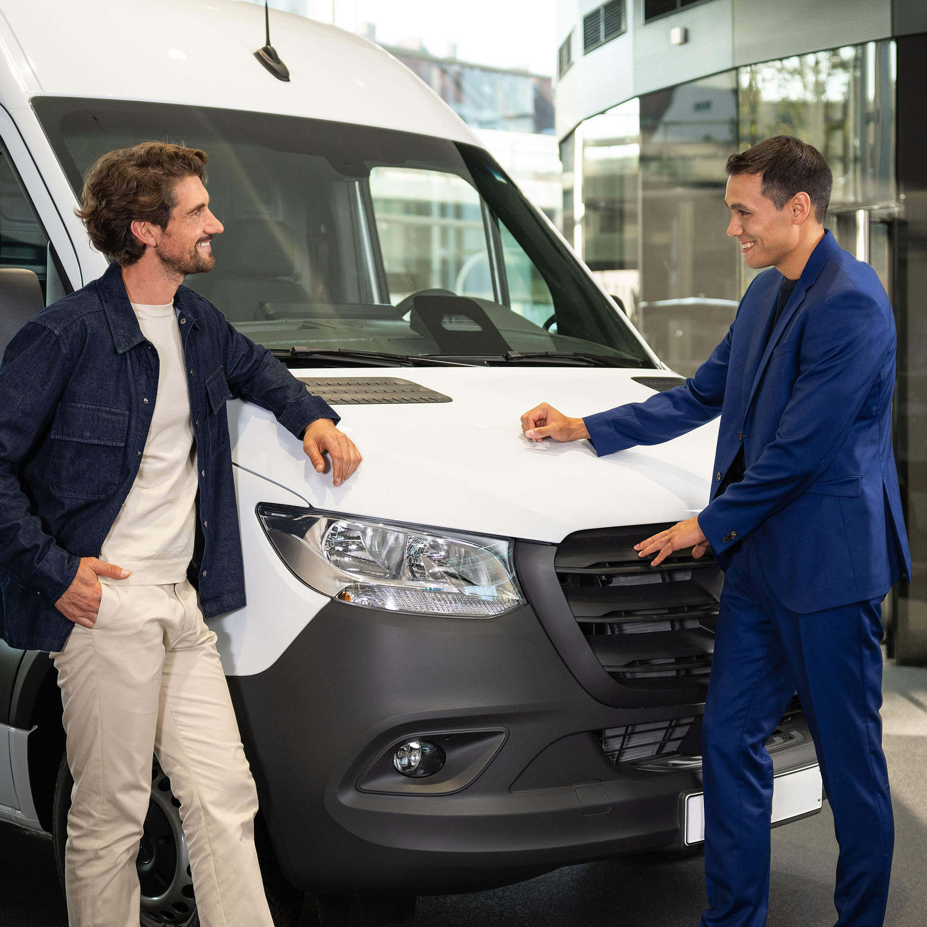 Friend Talking near a Vito's driver's window Friend Talking near a Vito's driver's window