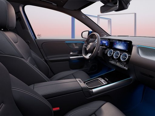 Scaune rotative confort cu funcție Memory în noul model EQA de la Mercedes-Benz.